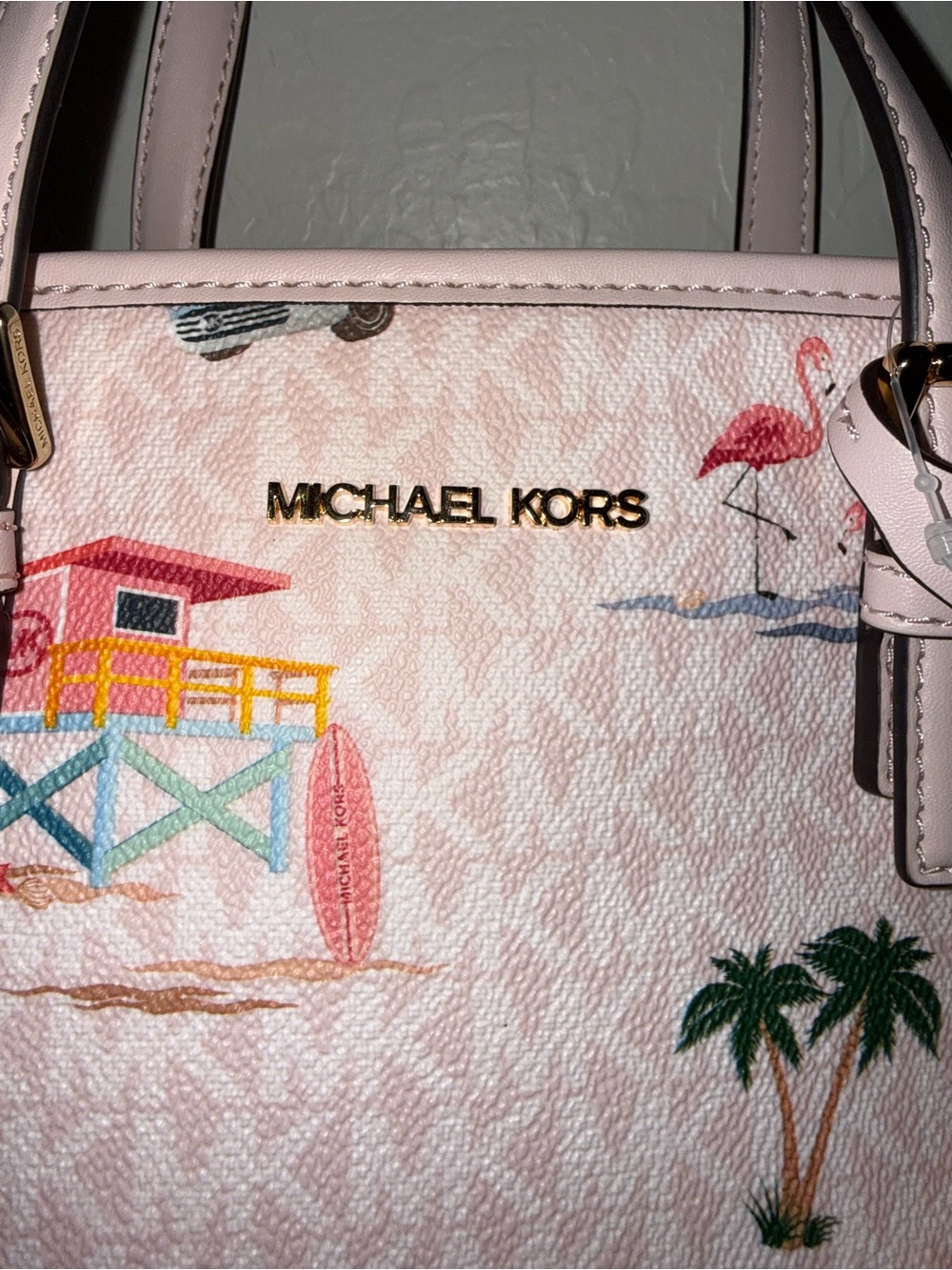 Michael Kors Jet Set Travel XS Carryall Tote in a Powder Blush - Picture 6 of 8